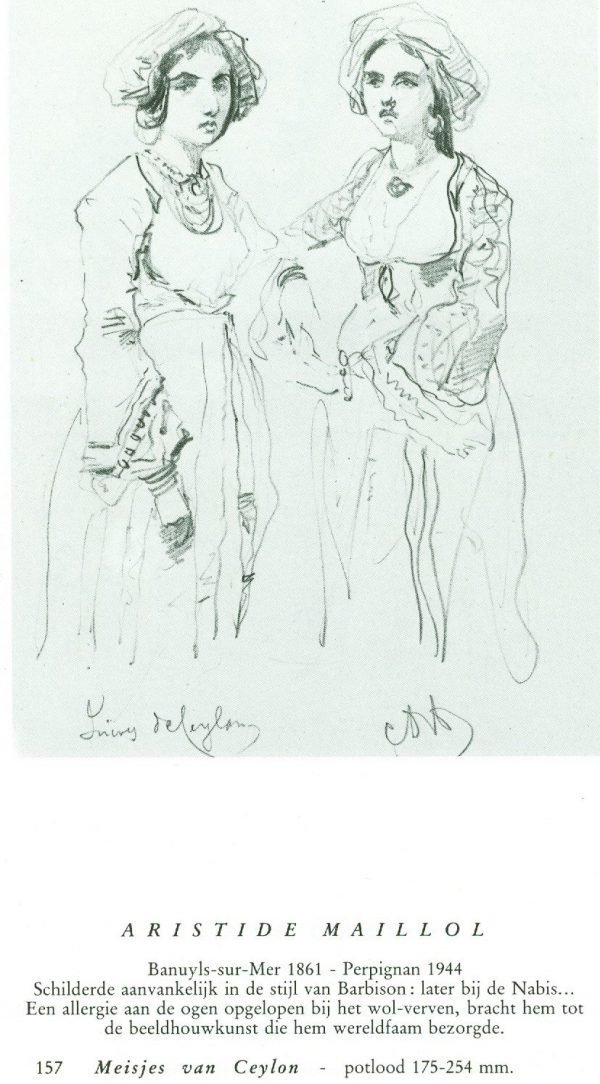 Aristide Maillol, Meisjes van Ceylon, 17,5/25,4 cm.