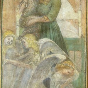 Julien Van Veegaete,  Bedtijd met tekst van Conscience,  194/88 cm.