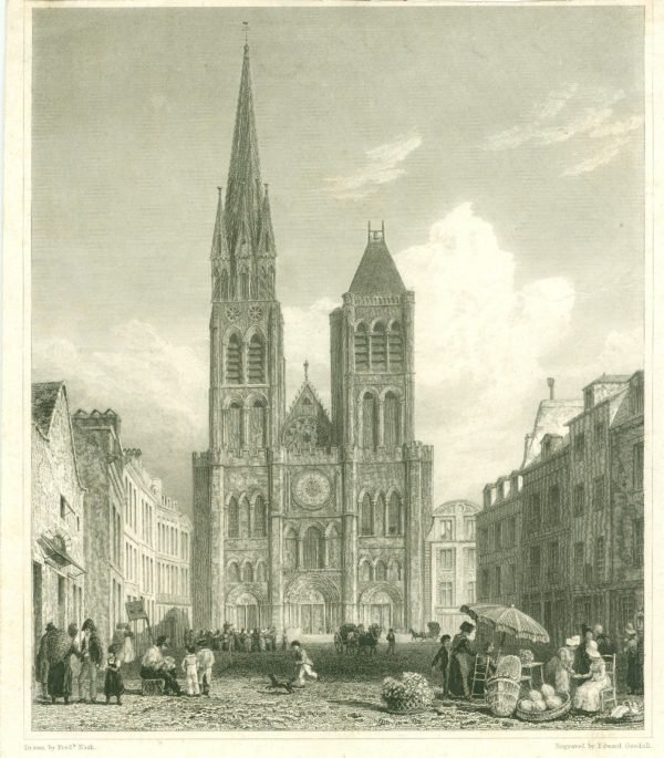 West Front of St. Denis,  Frederick Nash/ Edward Goodall