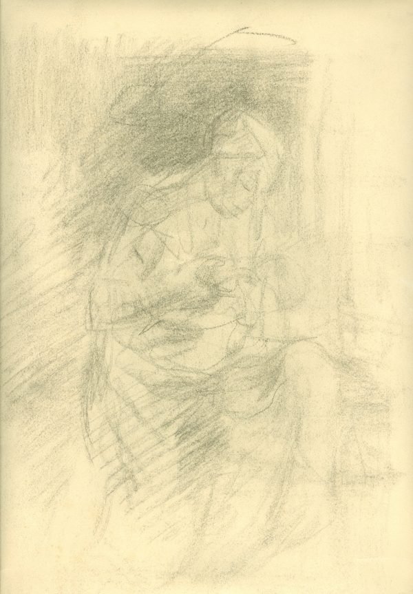 Albert Neuhuys,  tekening uit atelier,  recto, verso - Image 2