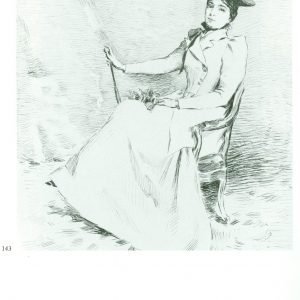 Jules Cayron, Portret de Mademoiselle P.,  21,7/25 cm.