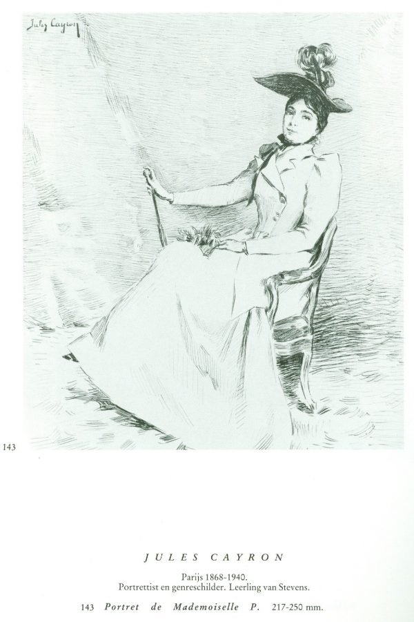 Jules Cayron, Portret de Mademoiselle P.,  21,7/25 cm.