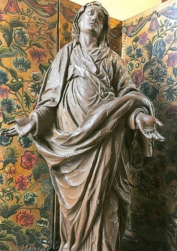 Antwerpen, 17de eeuw,  Moeder van Smarten,  Linde, H. 170 cm.