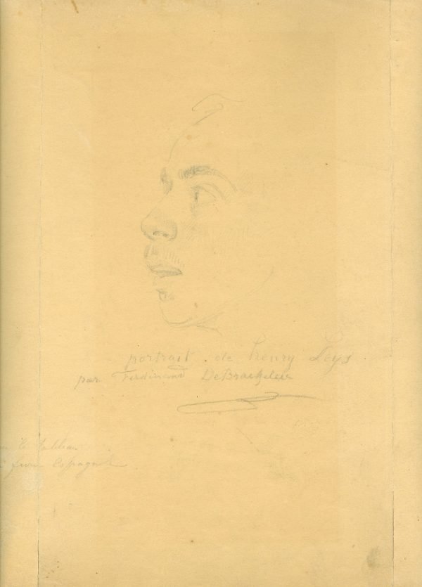 Portrait de Henry Leys,  par Ferdinand De Braekeleer,  Sur le tableau: La furie Espagnole