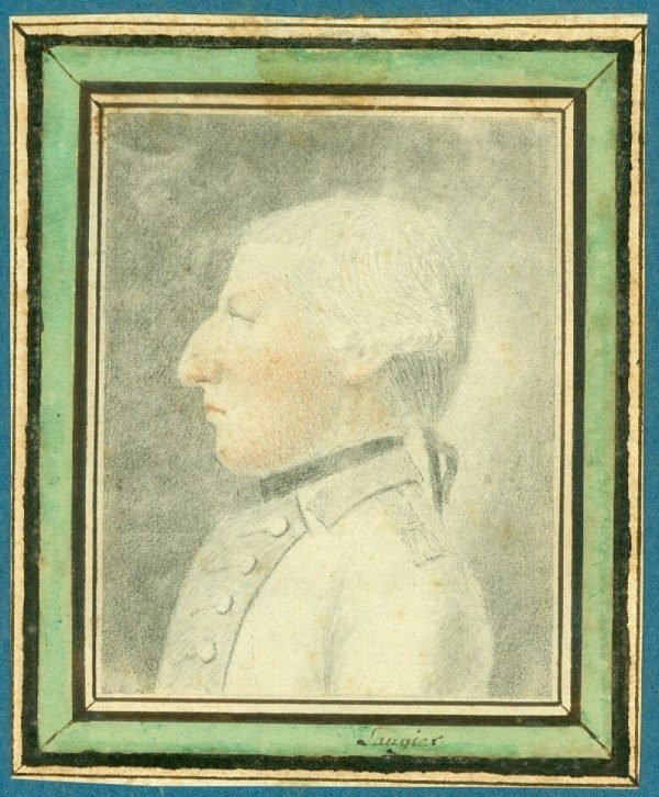 Laugier, Portrait du General Lee, fait d'apres lui-même à Vienne,  9,5/12 cm.