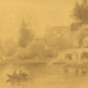 Landschap met vissersbootje