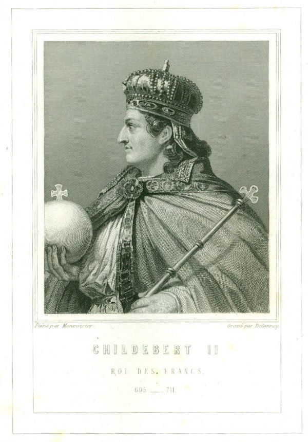 Childebert II,  Roi des Francs.  par Delannoy