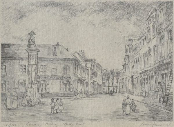 Frans Vanderveken,  Herberg “Belle Vue” op het Kardinaal Mercierplein en Tiense straat te Leuven 1978