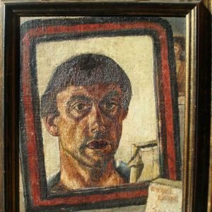 Ernest ENGEL-PACK °1885-1965 zelfportret olie/paneel , Zelfportret van de kunstenaar