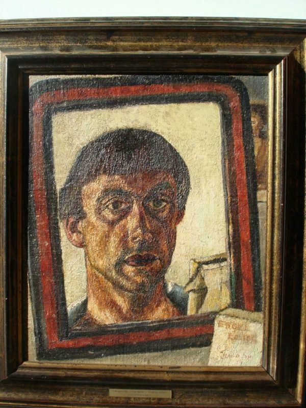 Ernest ENGEL-PACK °1885-1965 zelfportret olie/paneel , Zelfportret van de kunstenaar