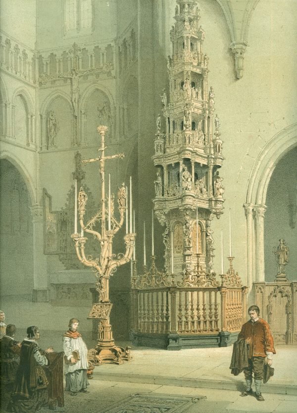 F. S. 1881 Francois Stroobant, Sacramentstoren van Zoutleeuw