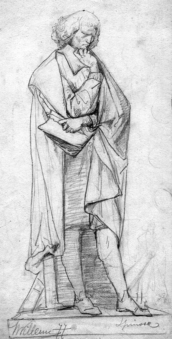 Willems, Spinoza (dessin 1877)