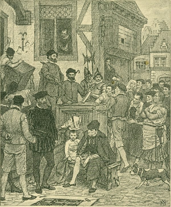 X. Mellery,  Une Vente publique du XVIe Siècle (Exposition internationale de Vienne)