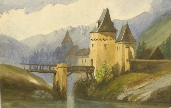 Kasteelbrug,  inscriptie rechts onder