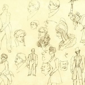 Page de croquis,  par S. G. Gavarni