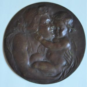 F. Jochems, Moeder en kind, brons