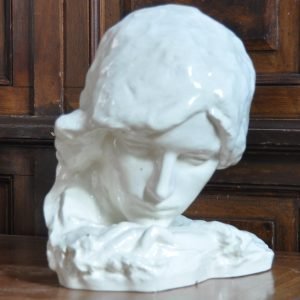 Githa THEURIET °1862-1883 Paris, ART NOUVEAU, buste faience