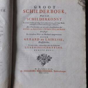 Groot Schilderboek door Gerard de Lairesse, 1740
