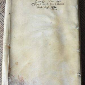 Copeye van de Cheyns boeck van St Peeters Rode de Anno 1550