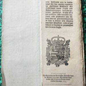 Ordonnancie, munt, 1633