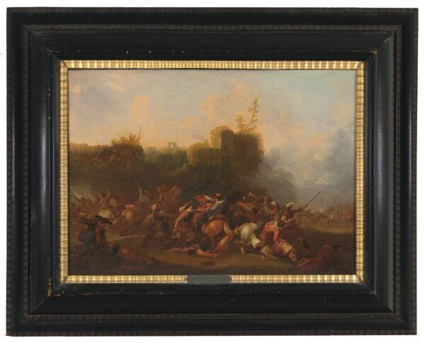 Van Huchtenberg The Battle on the Vuchter Heide between Commander Leckerbeetje and Bréauté
