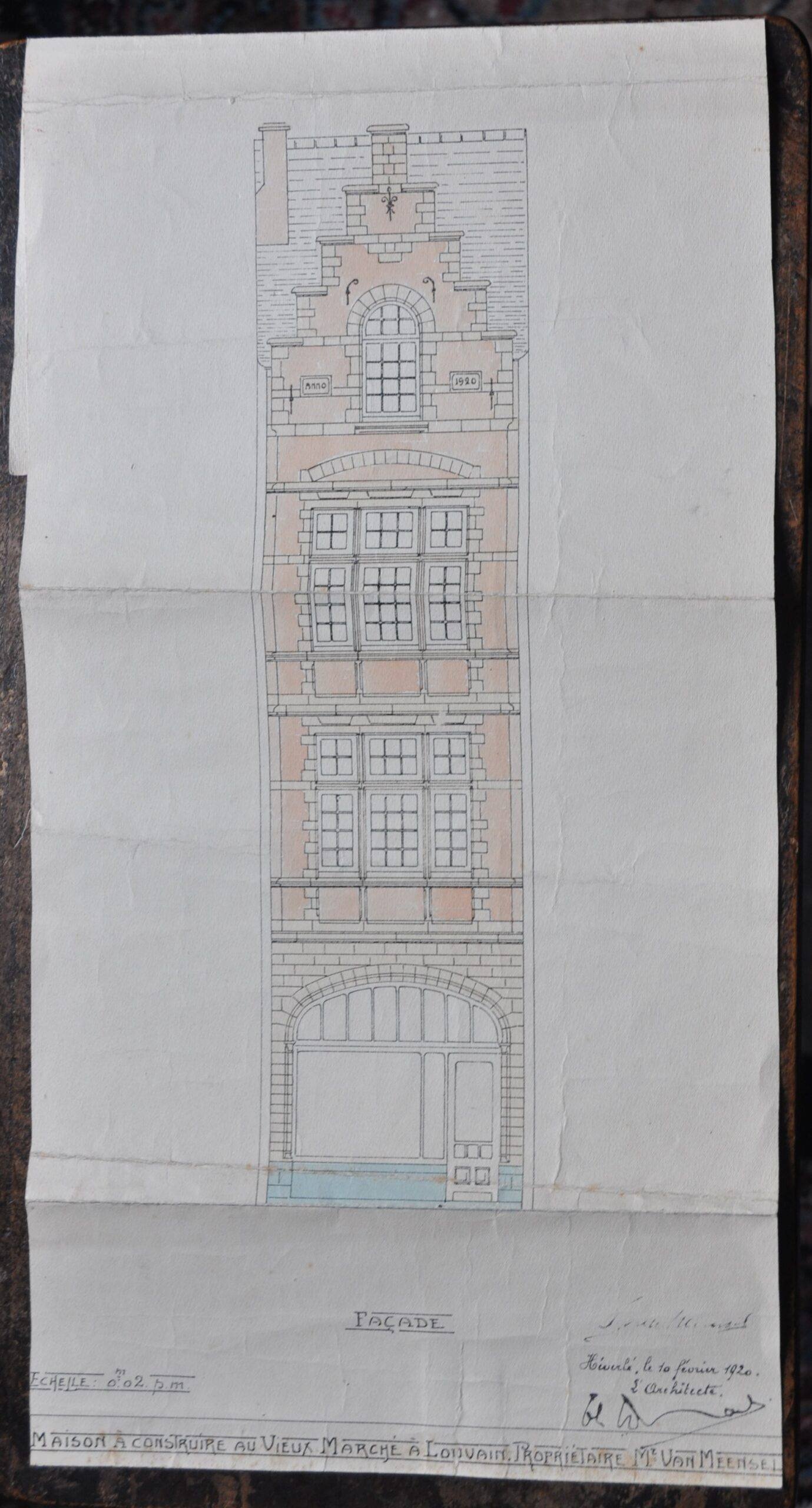 Façade, au Vieux Marché, Louvain