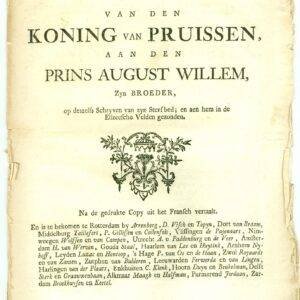 Antwoord van den Koning van Pruisen, 1758