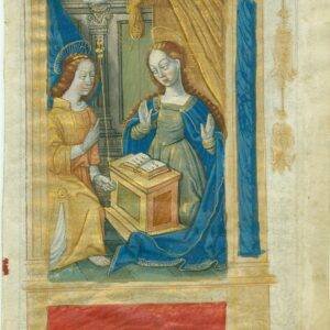 Aankondiging, miniatuur Paris  ca. 1500