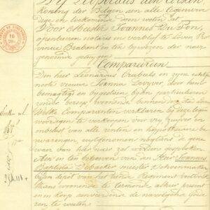 Verkoop huizen in de Schapenstraat te Leuven 1845