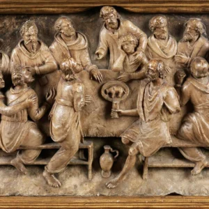Laatste Avondmaal, Albast Relief : 60 cm. - :77 cm.