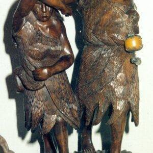 Adam en Eva, H. 80 cm.